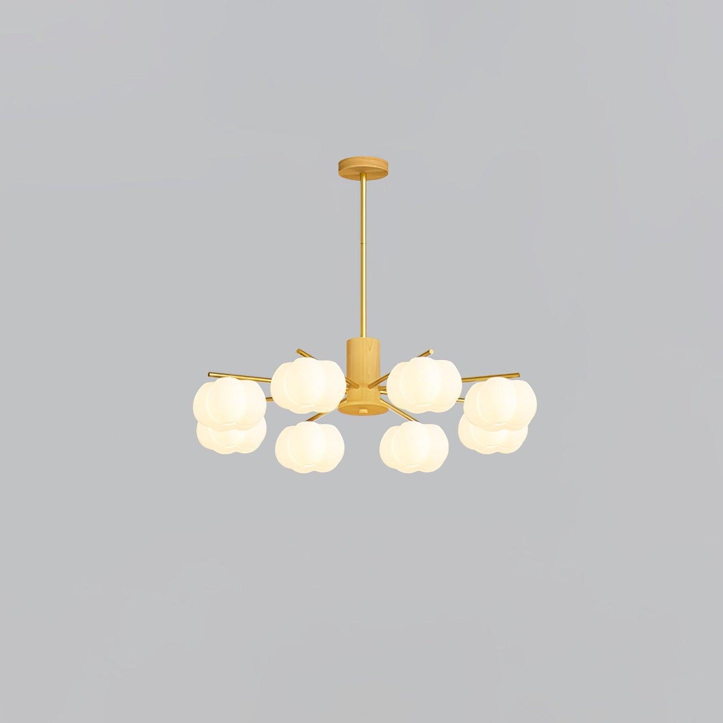Wooden Cotton Balls Chandelier - YIOSI