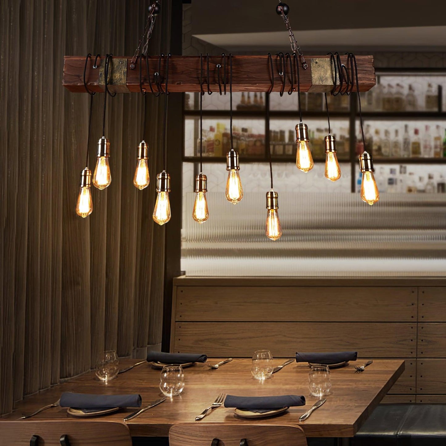 Wood Hanging Multi Chandelier - YIOSI