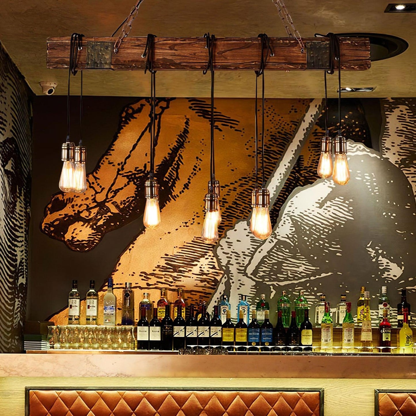 Wood Hanging Multi Chandelier - YIOSI