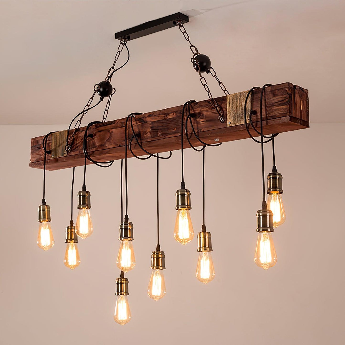 Wood Hanging Multi Chandelier - YIOSI