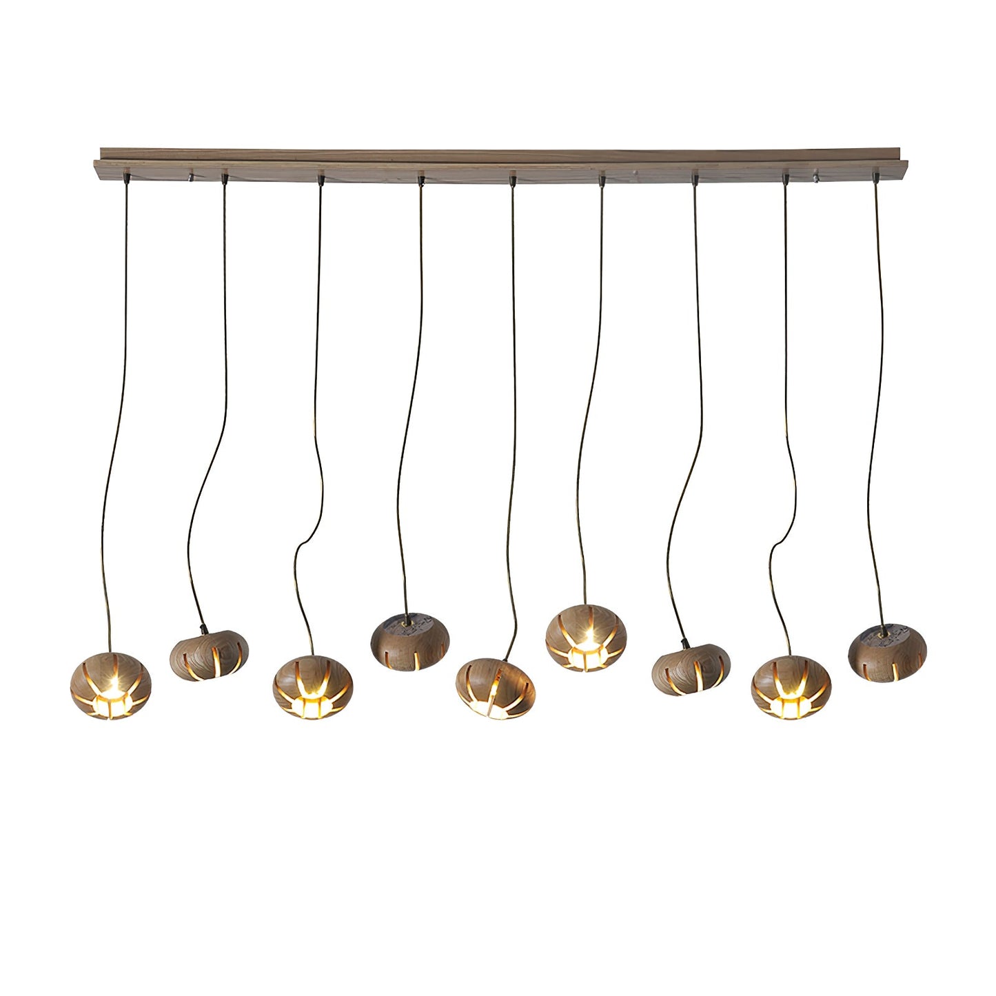 Wood Pumpkin Cluster Chandelier - YIOSI