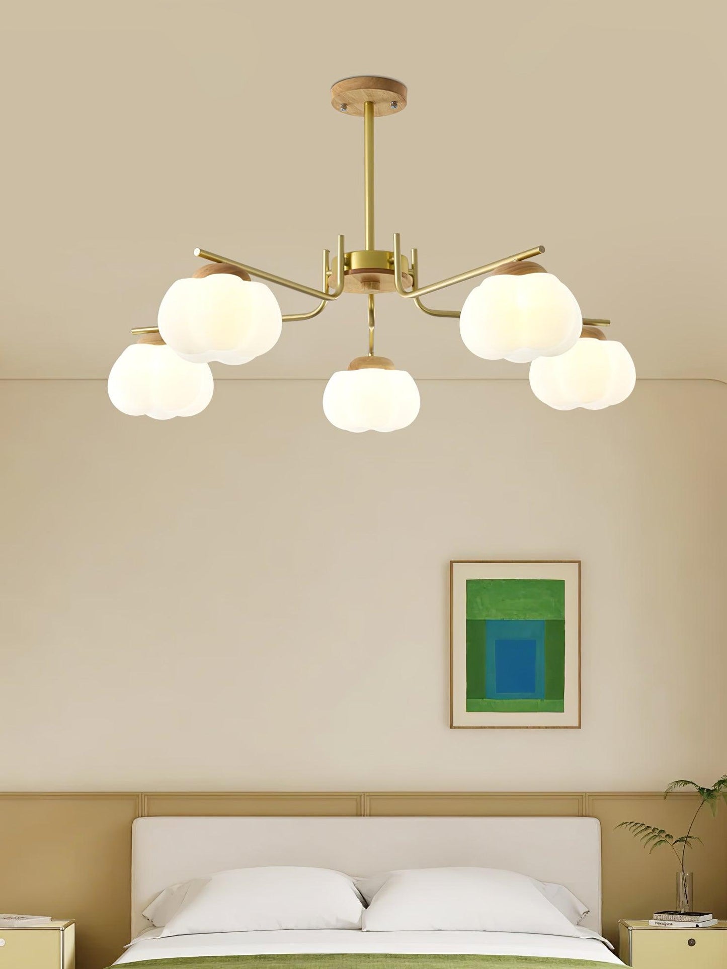 Plastic Cotton Balls Chandelier - YIOSI