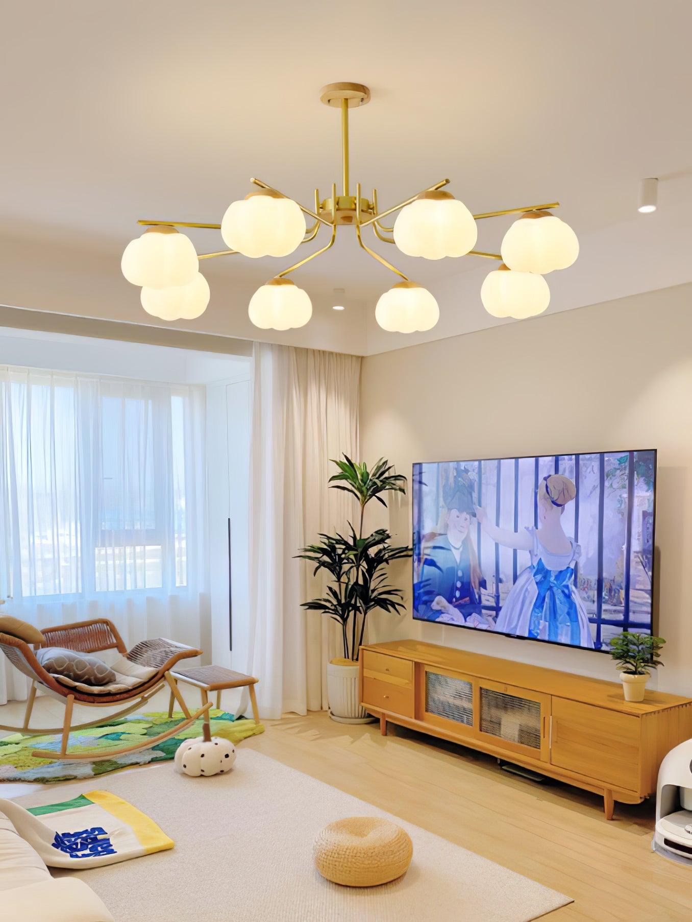 Plastic Cotton Balls Chandelier - YIOSI