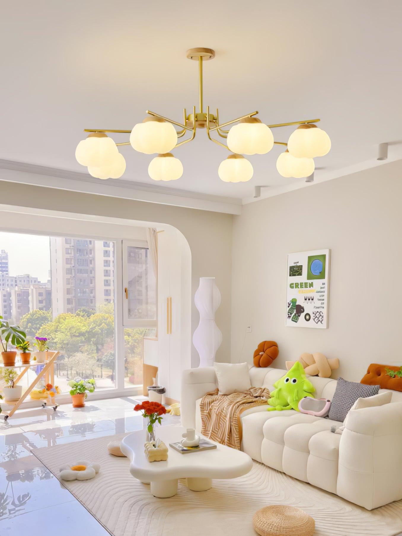 Plastic Cotton Balls Chandelier - YIOSI