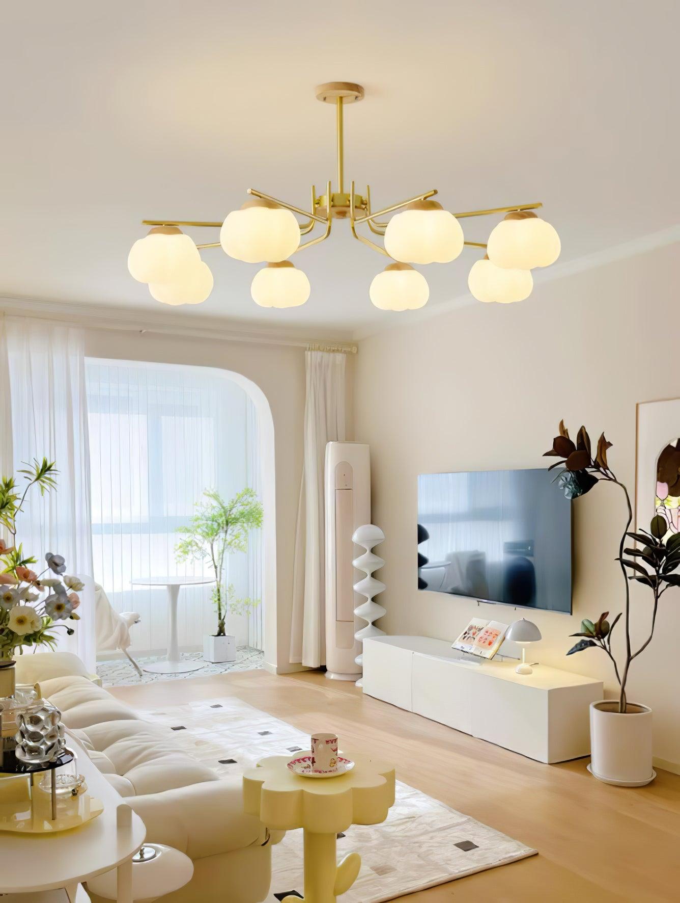 Plastic Cotton Balls Chandelier - YIOSI