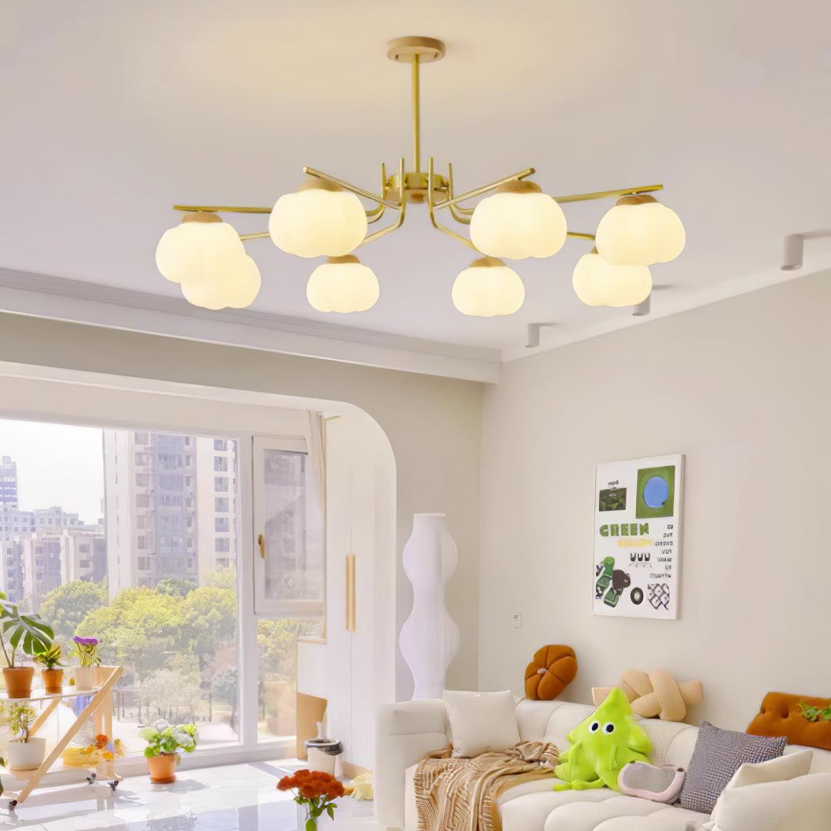 Plastic Cotton Balls Chandelier - YIOSI