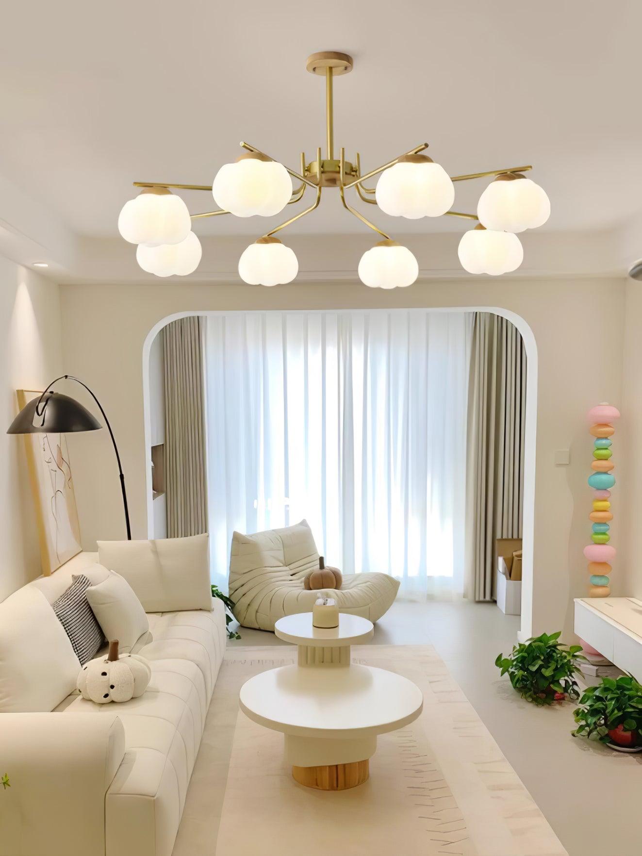 Plastic Cotton Balls Chandelier - YIOSI