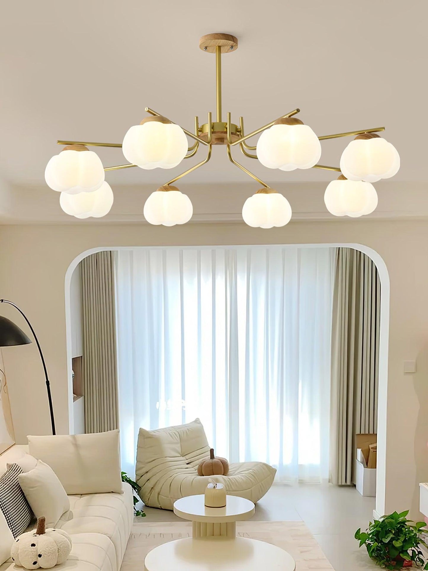 Plastic Cotton Balls Chandelier - YIOSI