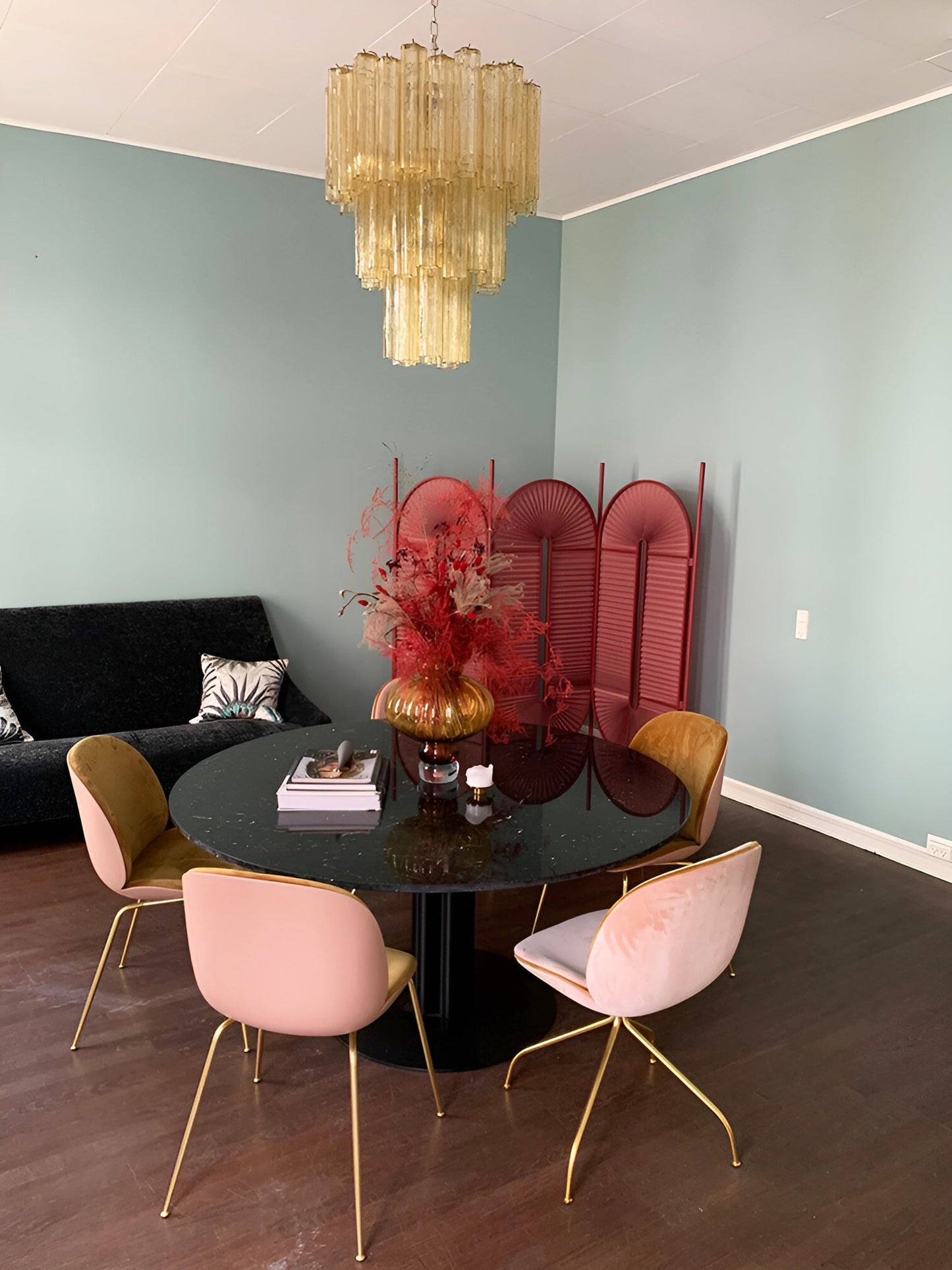 Yellow Murano Glass Tube Chandelier - YIOSI