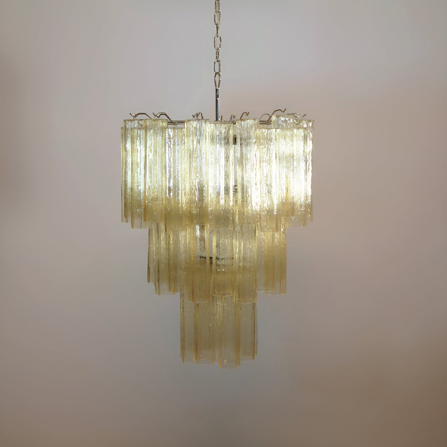 Yellow Murano Glass Tube Chandelier - YIOSI