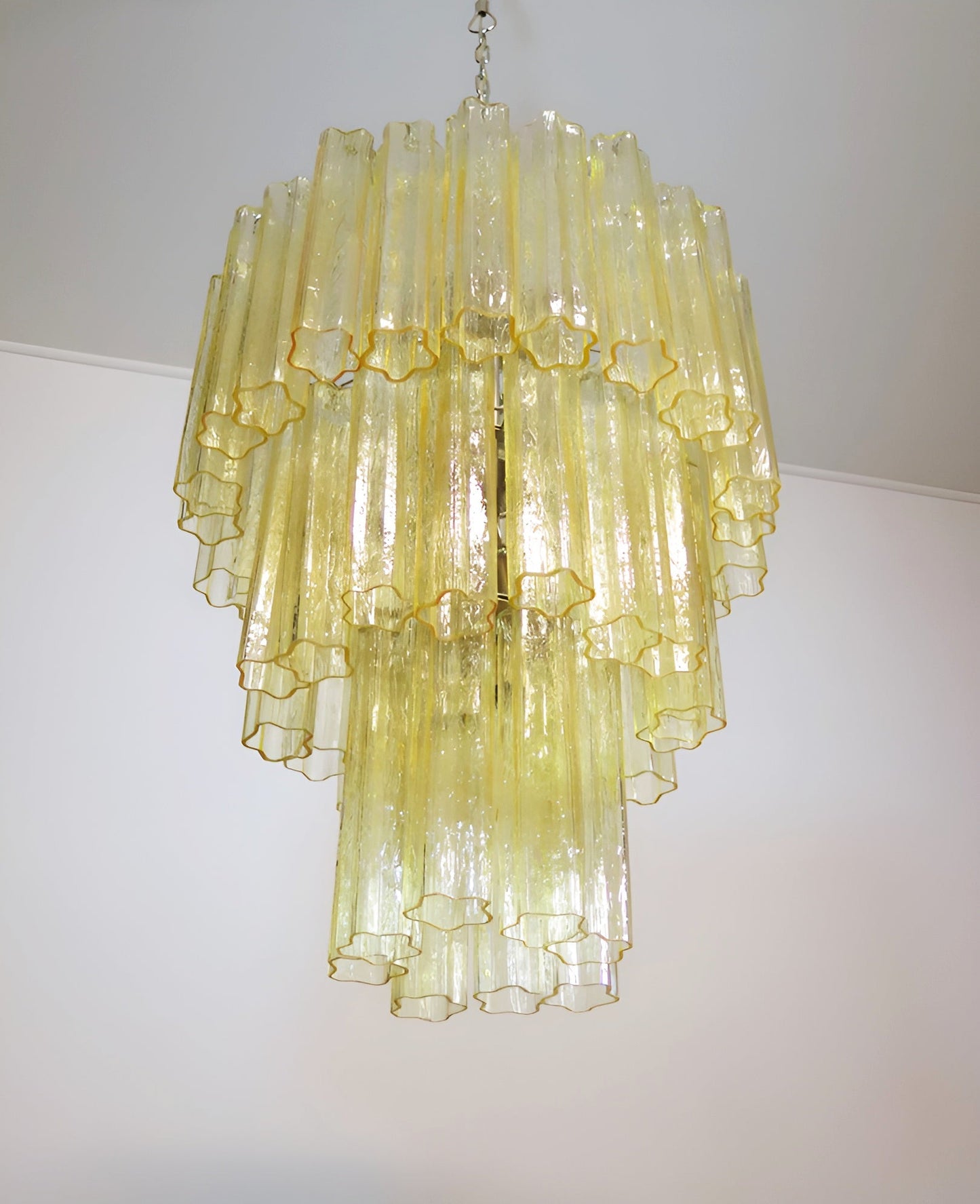 Yellow Murano Glass Tube Chandelier - YIOSI