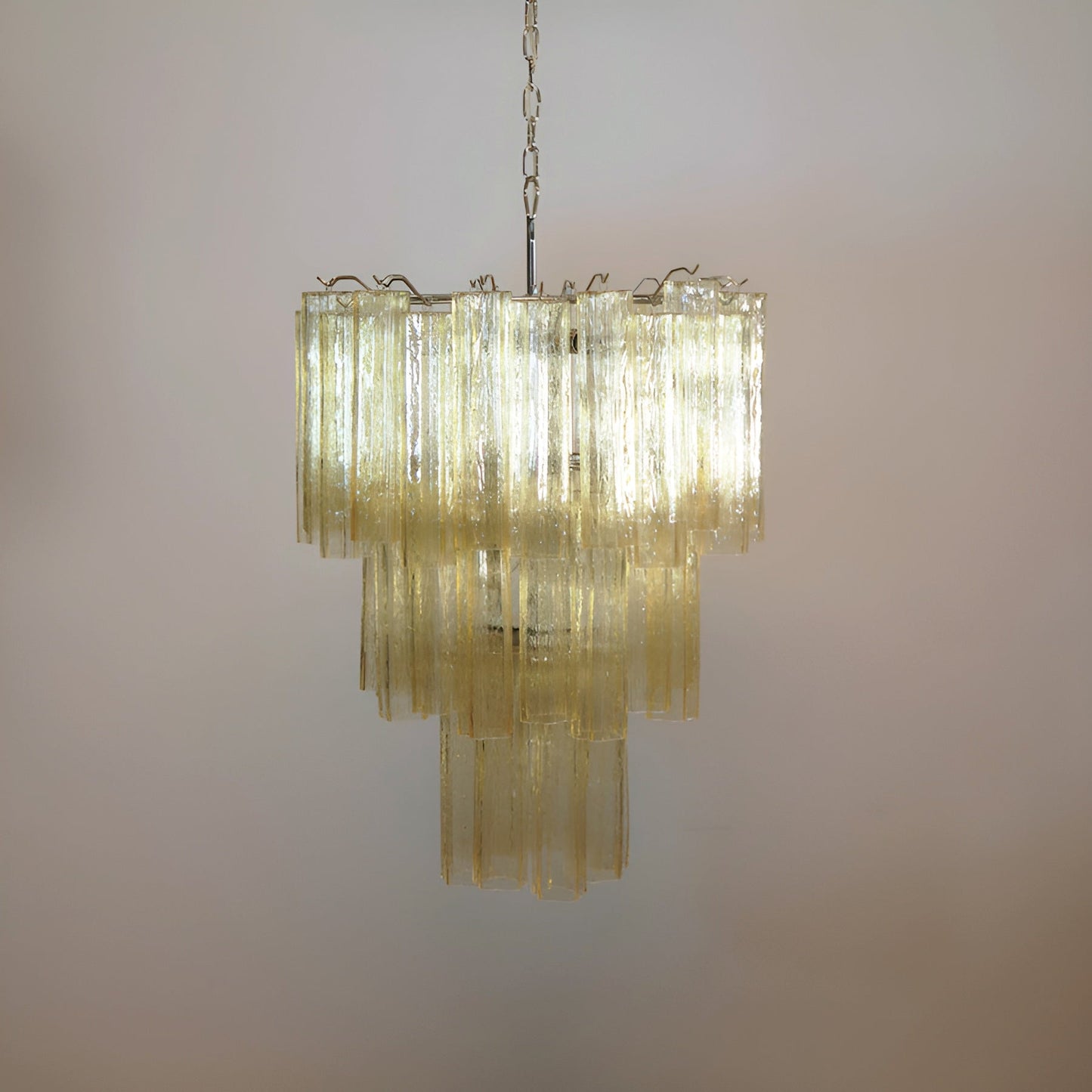 Yellow Murano Glass Tube Chandelier - YIOSI