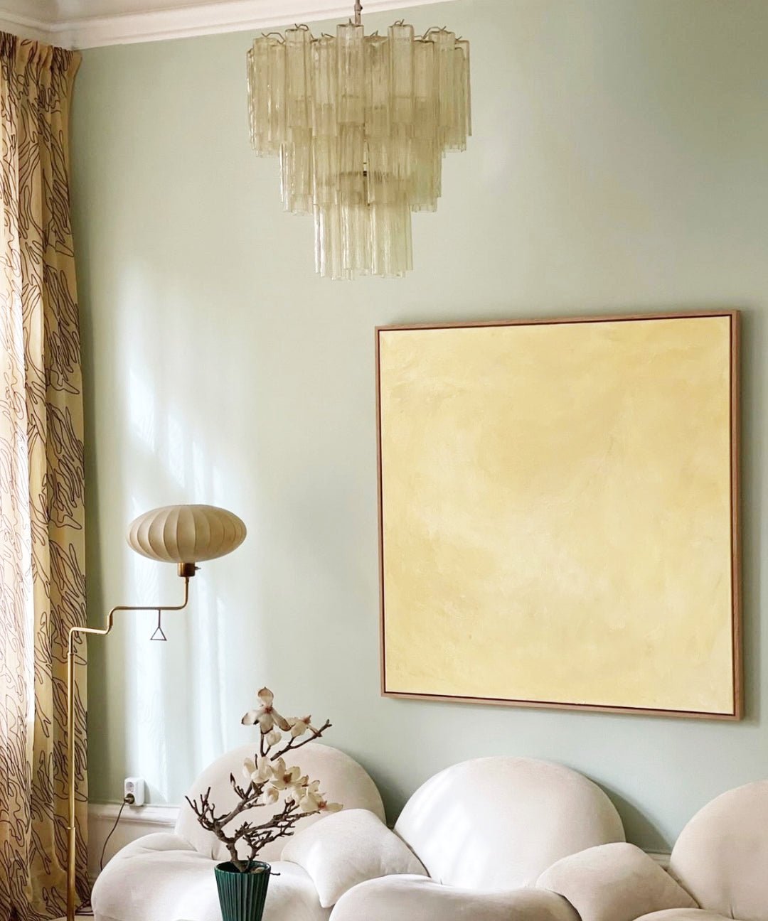 Yellow Murano Glass Tube Chandelier - YIOSI