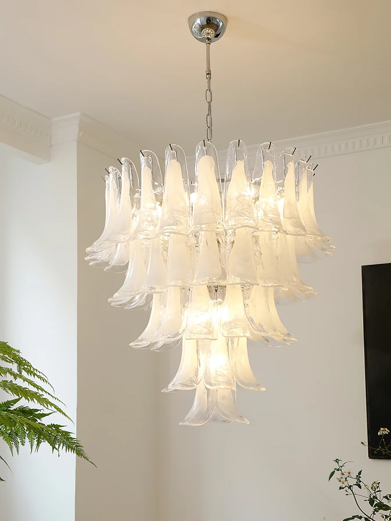 Murano Glass Petals Chandelier - YIOSI