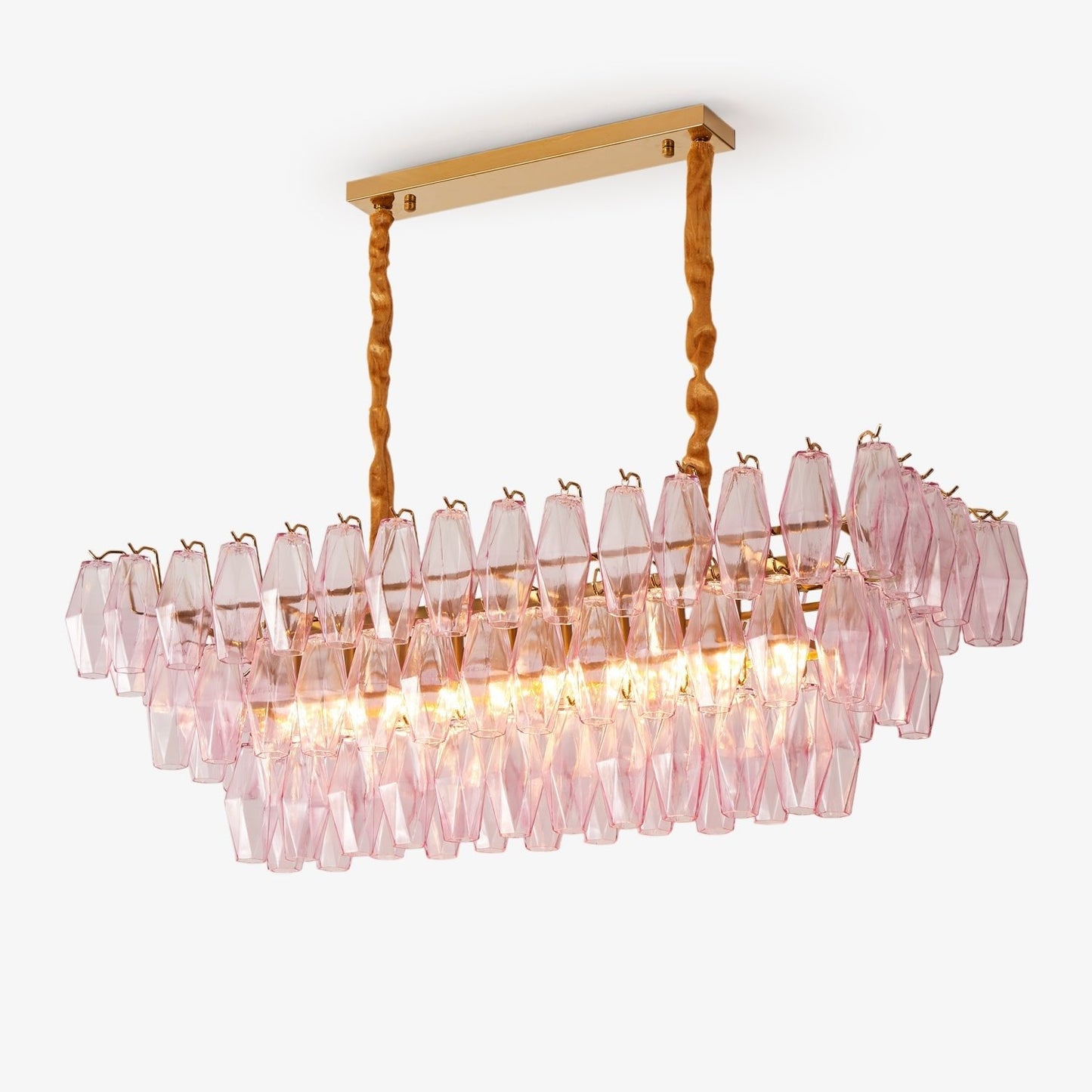 Rose Prism Glass Chandelier - YIOSI