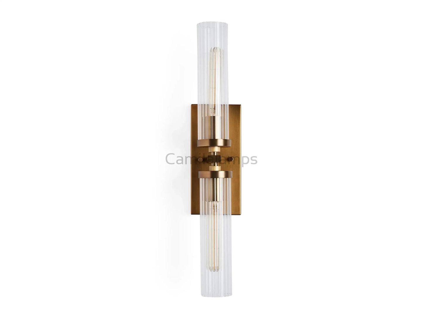 Andreas Double Sconce Vintage Brass Bronze Nickel Wall Light