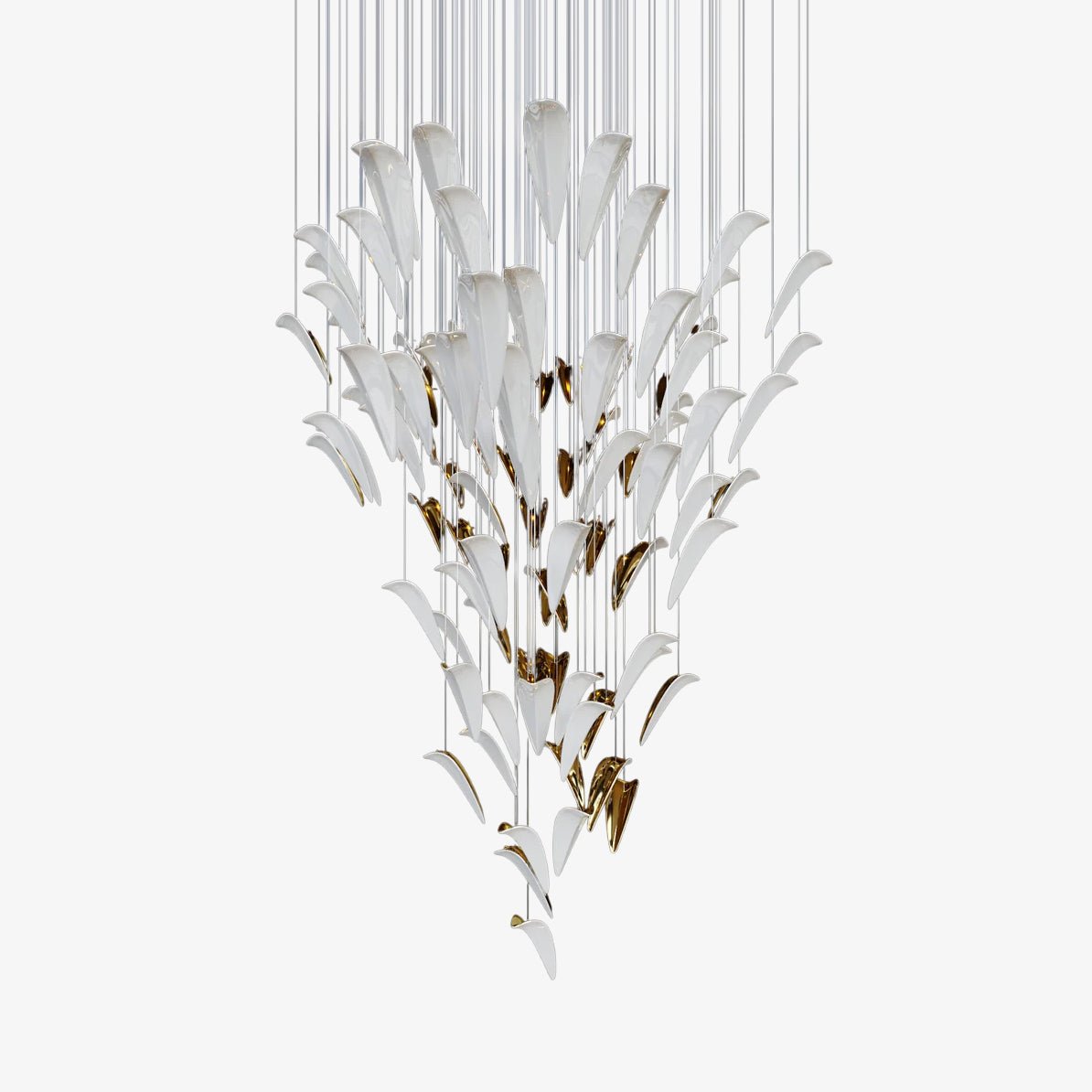 White Feather Art Deco Customize Chandelier - YIOSI