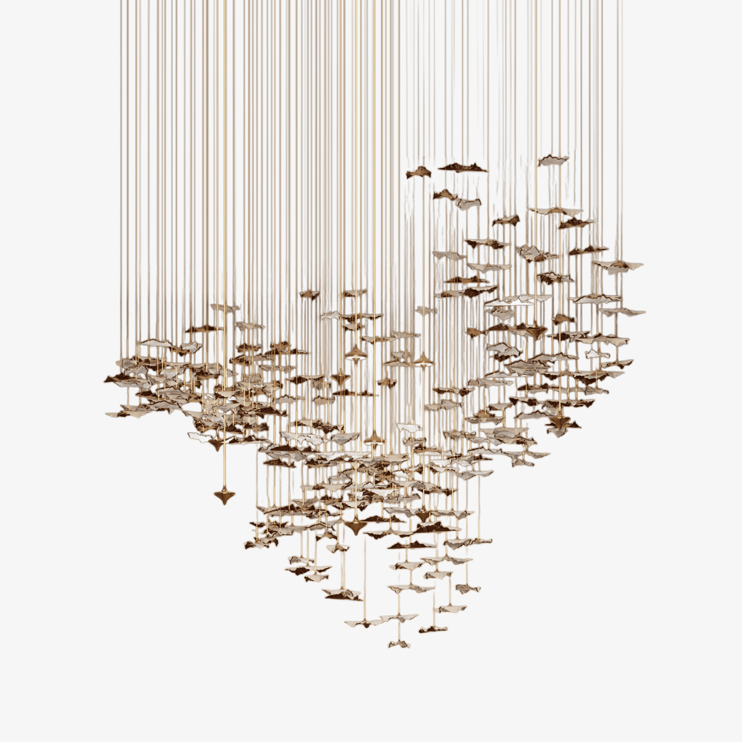 Leaf Twisted Sculptural Customize Chandelier - YIOSI