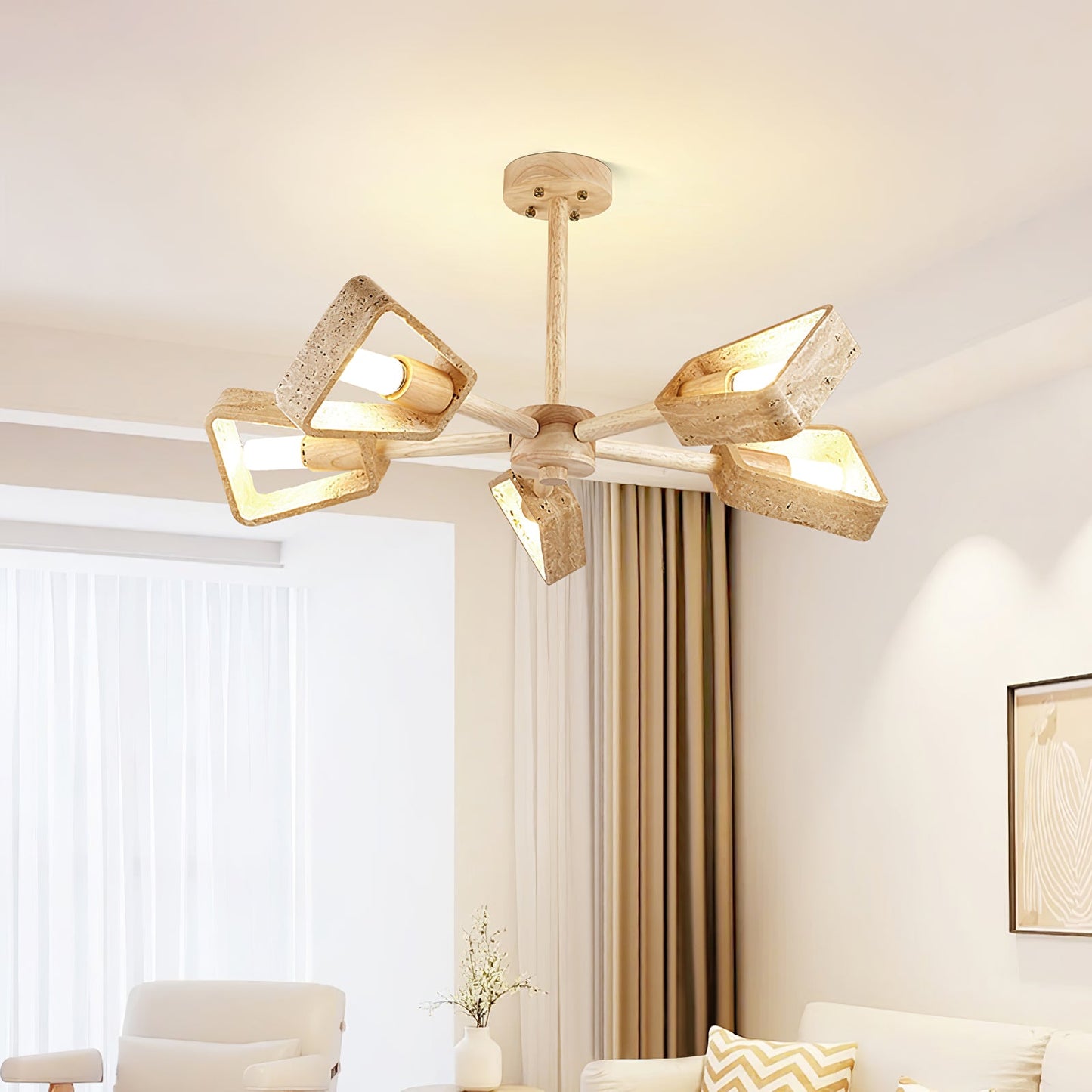 Elementa Travertone Chandelier - YIOSI