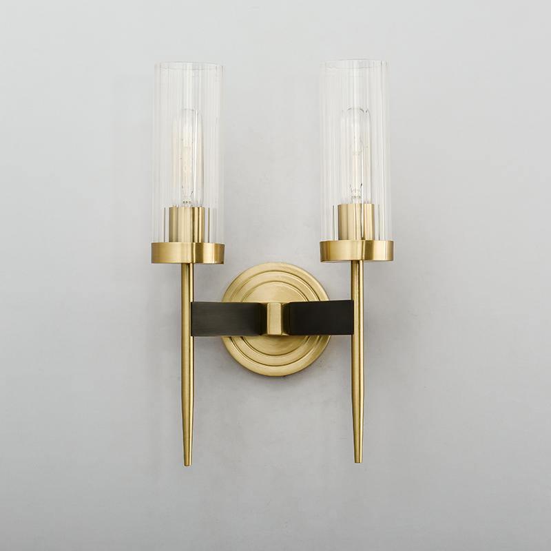 Vakkerlight Alouette Brass Wall Sconce with Dual Head Option