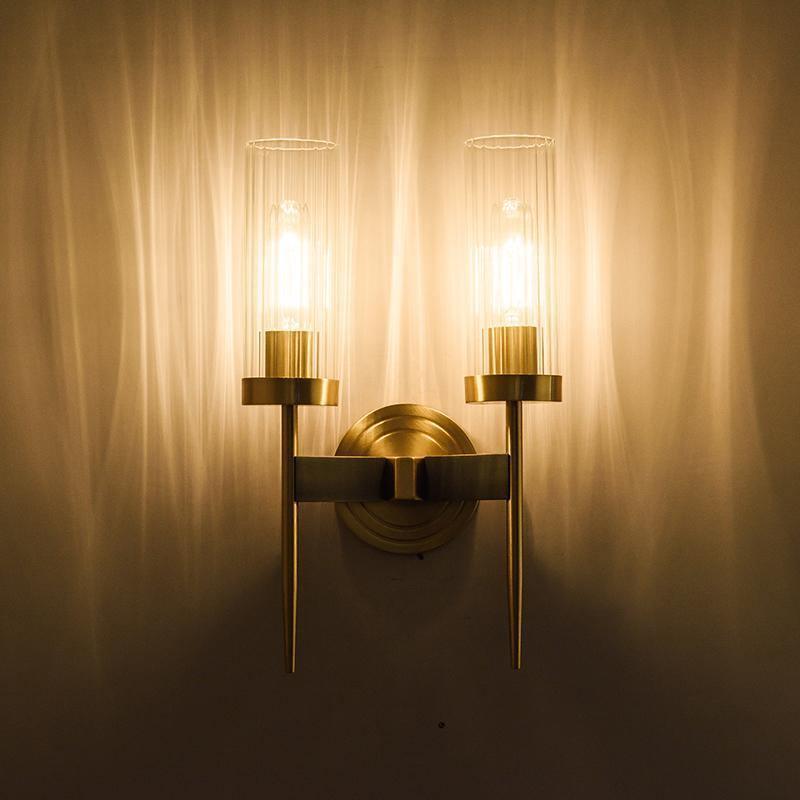Vakkerlight Alouette Brass Wall Sconce with Dual Head Option