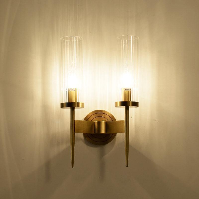 Vakkerlight Alouette Brass Wall Sconce with Dual Head Option