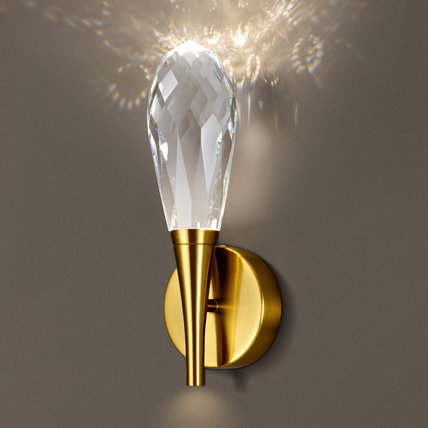 Crystal Ball Wall Sconce Single - Copper