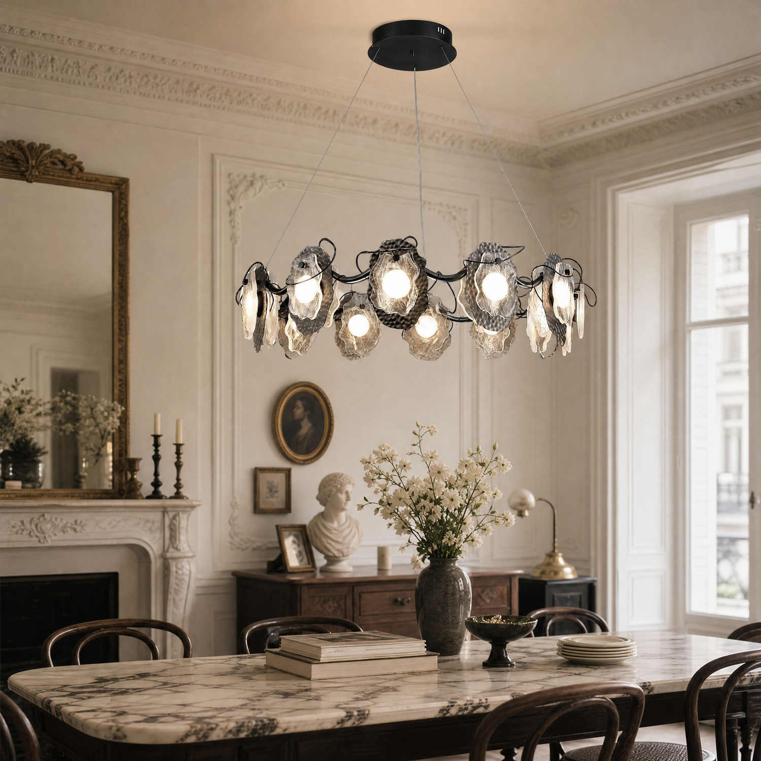Grape Linear Glass Chandelier
