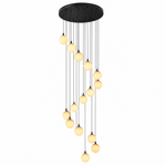 Modern 14-Light Spanish Alabaster Staircase Chandelier