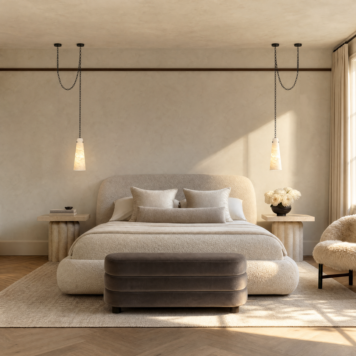 Modern Tapered Pendant Wall Light