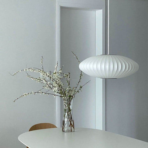 Bubble Pendant Light with Artificial Silk Lampshade - Yiosilamp