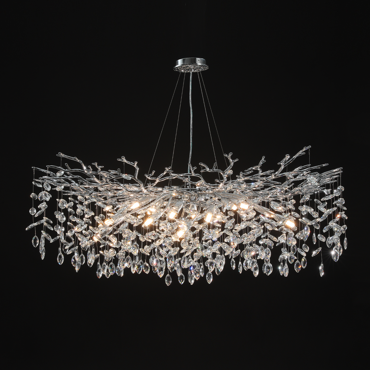 Marquise Round Pendant 1200 - Silver