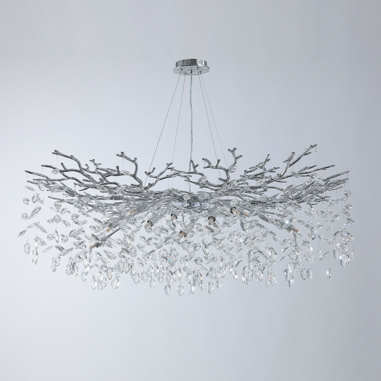 Marquise Round Pendant 1200 - Silver
