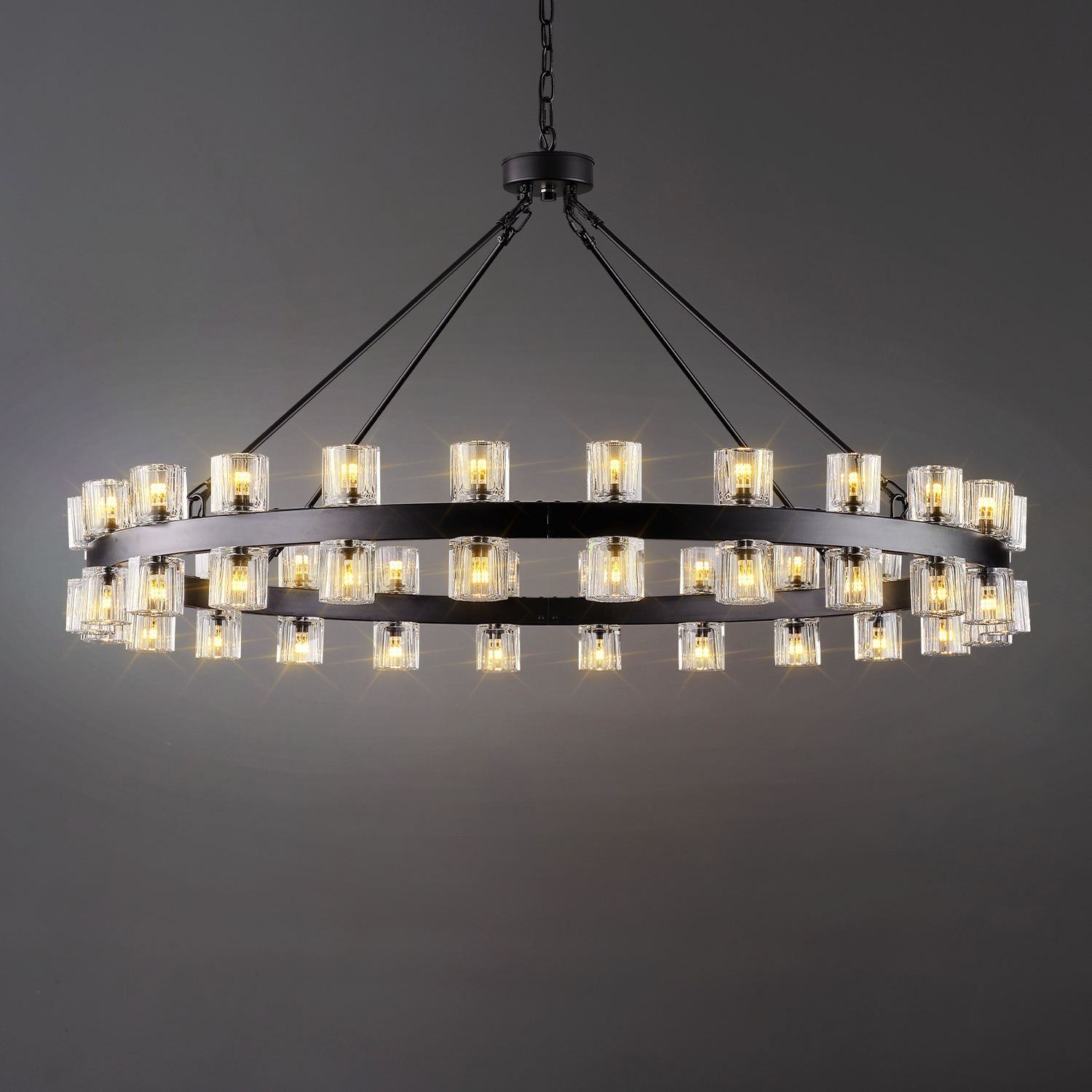 Chain Goblet Duo Round Pendant 1220 - Black
