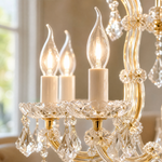 10-Light Clip Plate Chandelier D74 - Gold