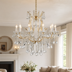 10-Light Clip Plate Chandelier D74 - Gold