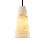 10" Natural Spanish Alabaster Conical Pendant Light