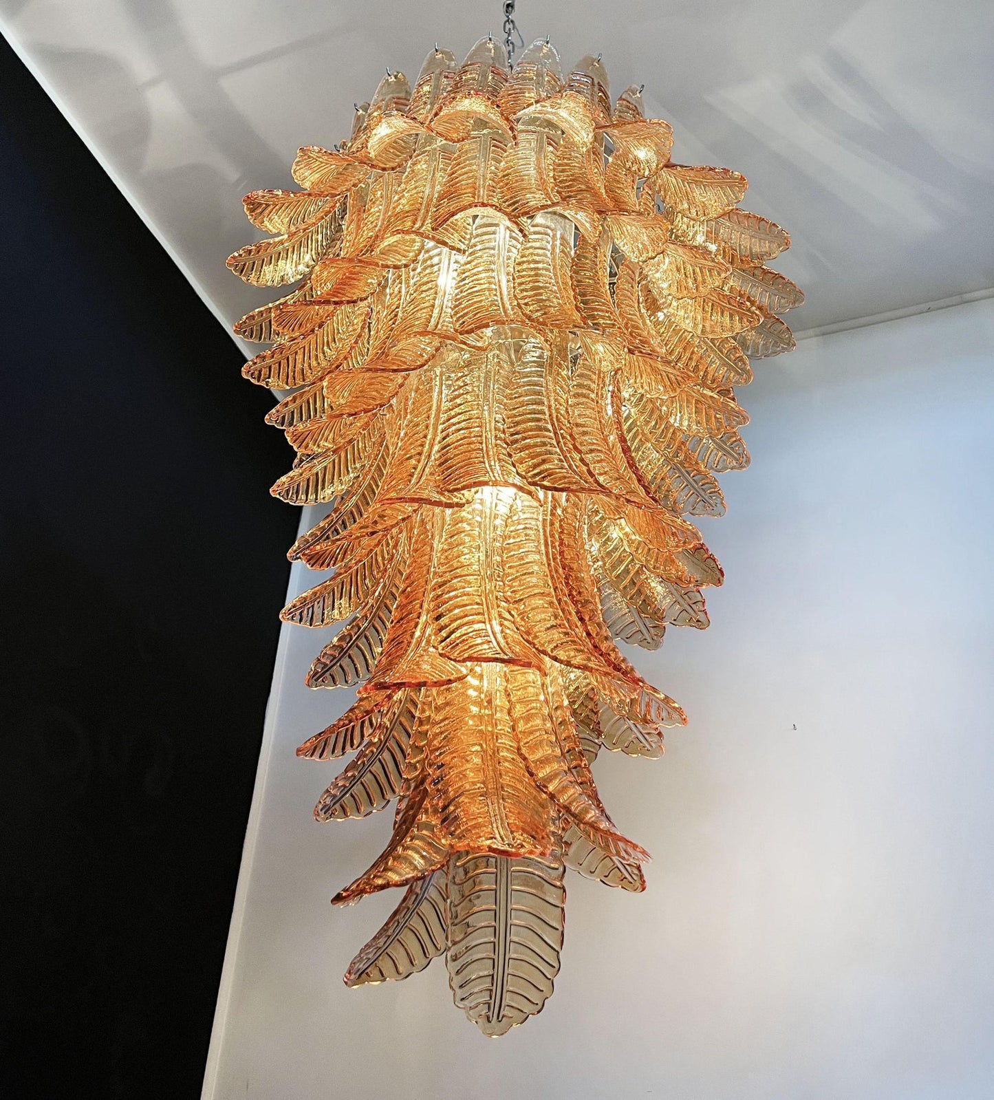 Rosalind Murano Amber Chandelier - YIOSI
