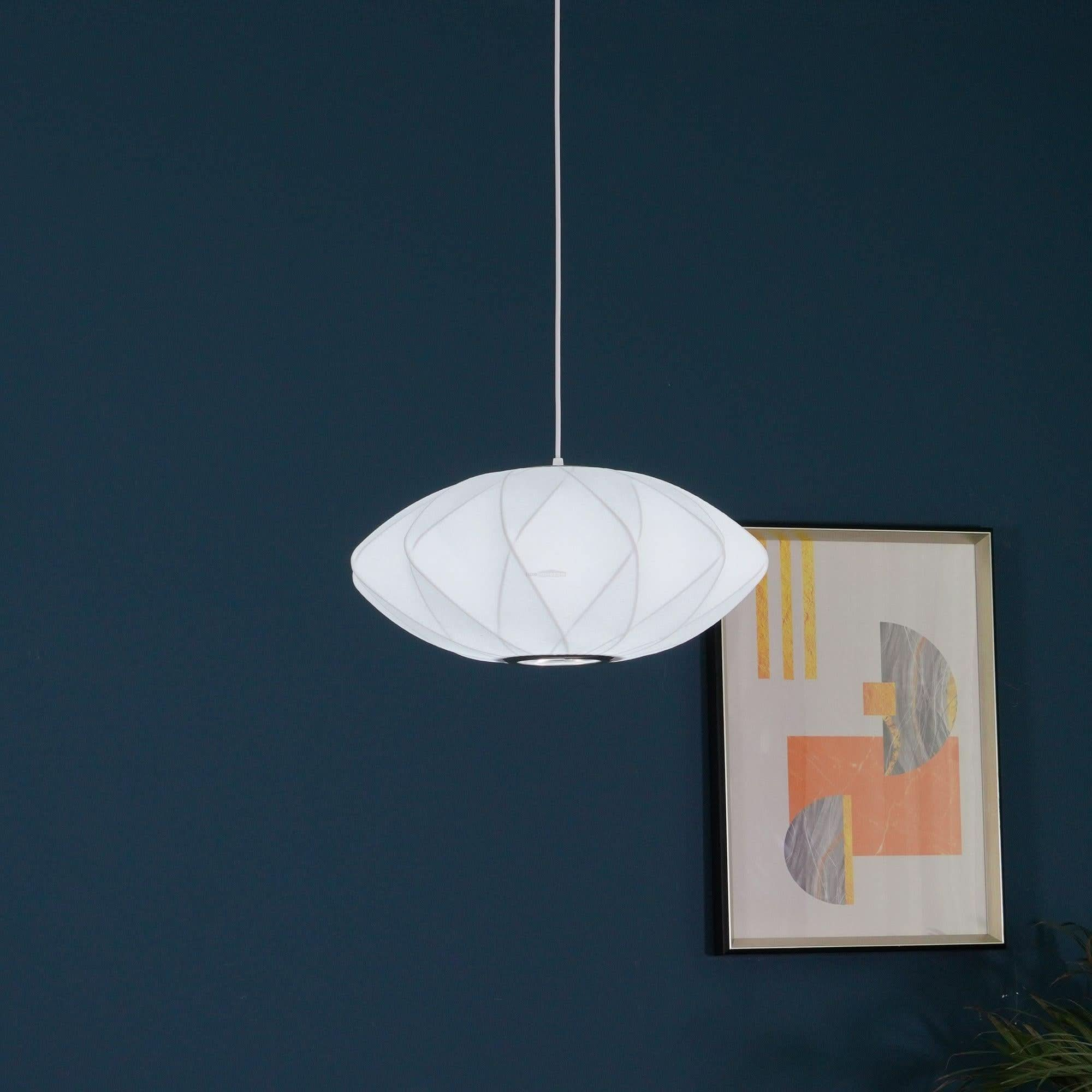 Bubble Pendant Light with Artificial Silk Lampshade - Yiosilamp