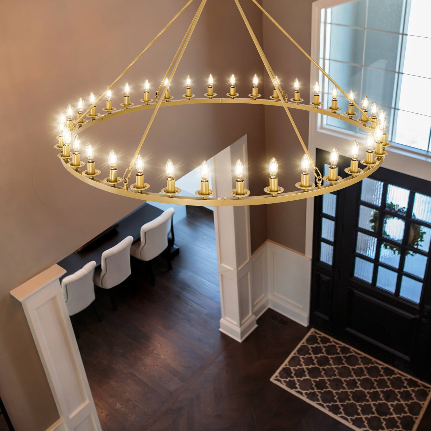 Cartwheel Chandelier 36-Light - Gold