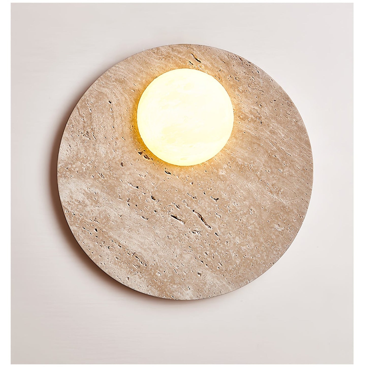 Moonwake Travertine Sconce - YIOSI