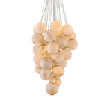 Luxury Gold & White Alabaster Globe Chandelier – 39’’ Diameter