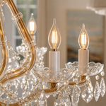 12-Light Clip Plate Chandelier D72 - Gold