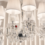 12-Light Pleated Shade Crystal Chandelier