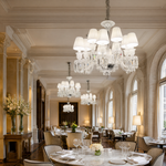 12-Light Pleated Shade Crystal Chandelier