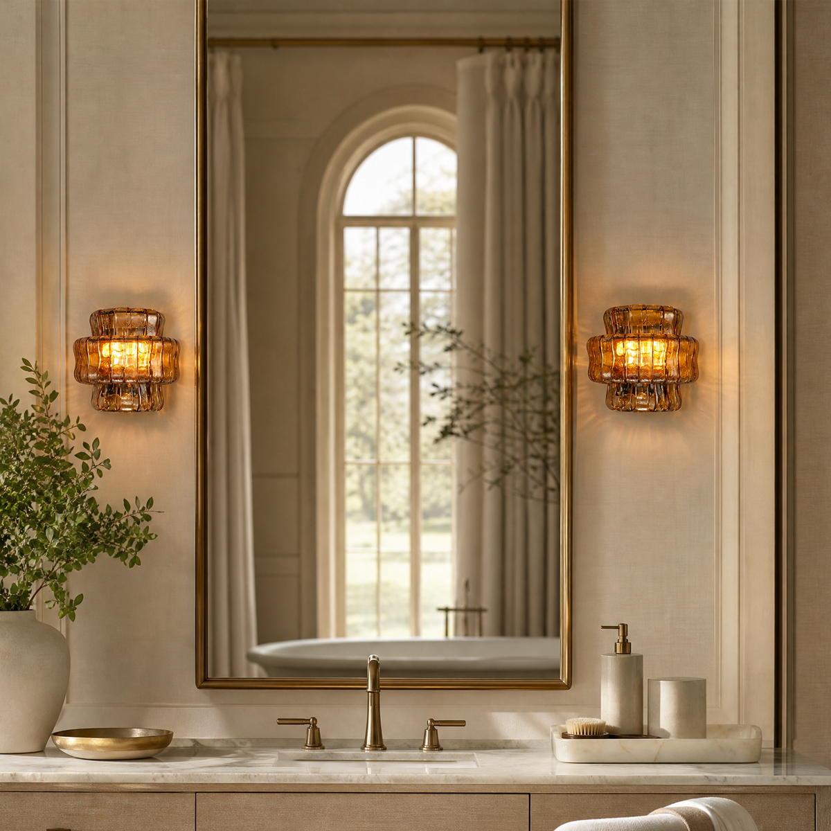 12.6'' Modern Glass Ribbon Wall Sconce