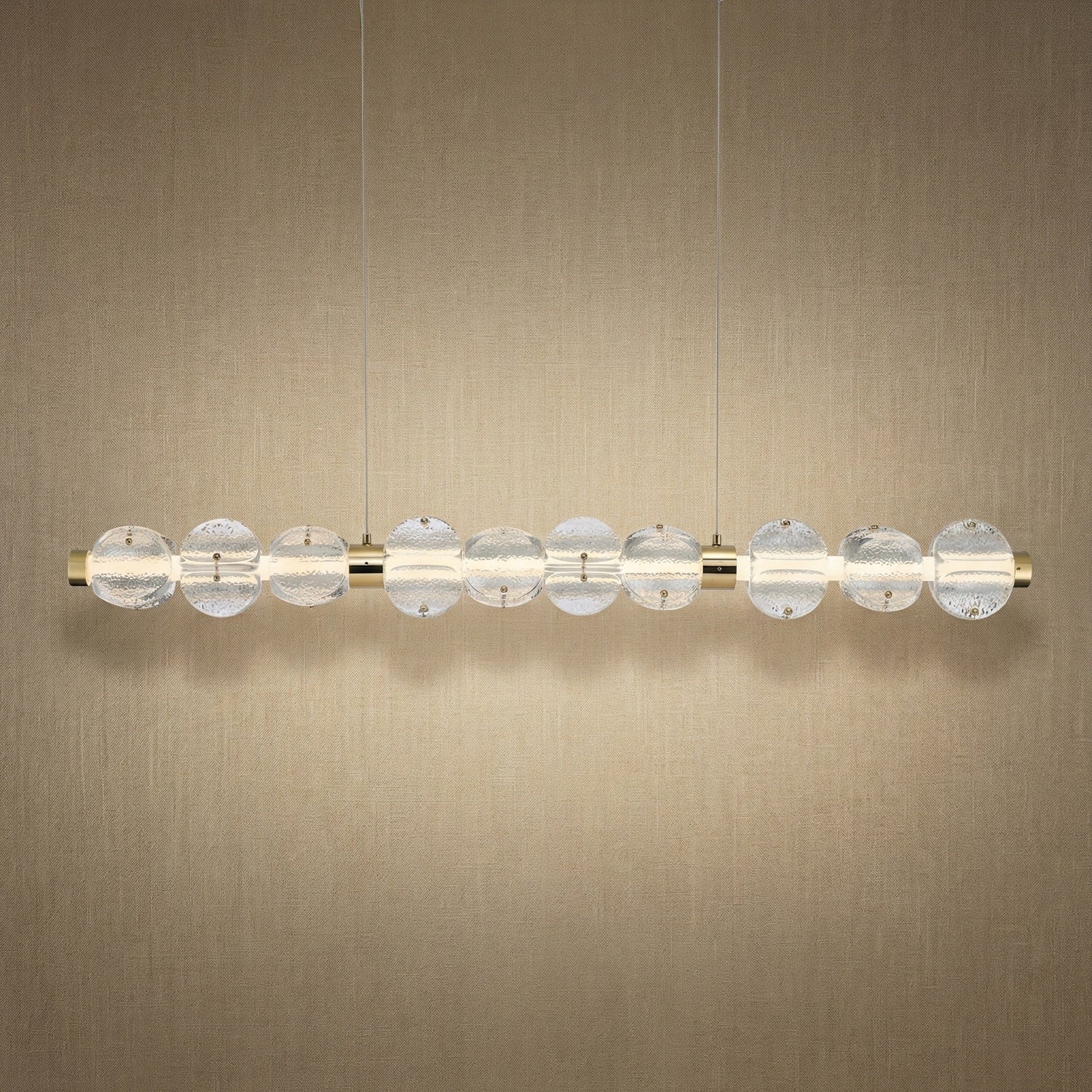 Vela Hand-Blown Glass Linear Chandelier