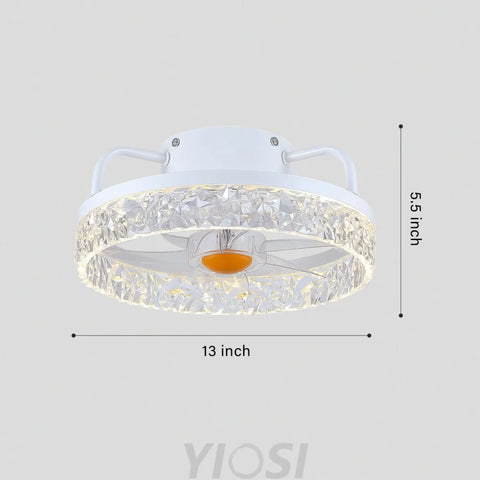 13’’ Bladeless Ceiling Fan with Light – Remote & App Control