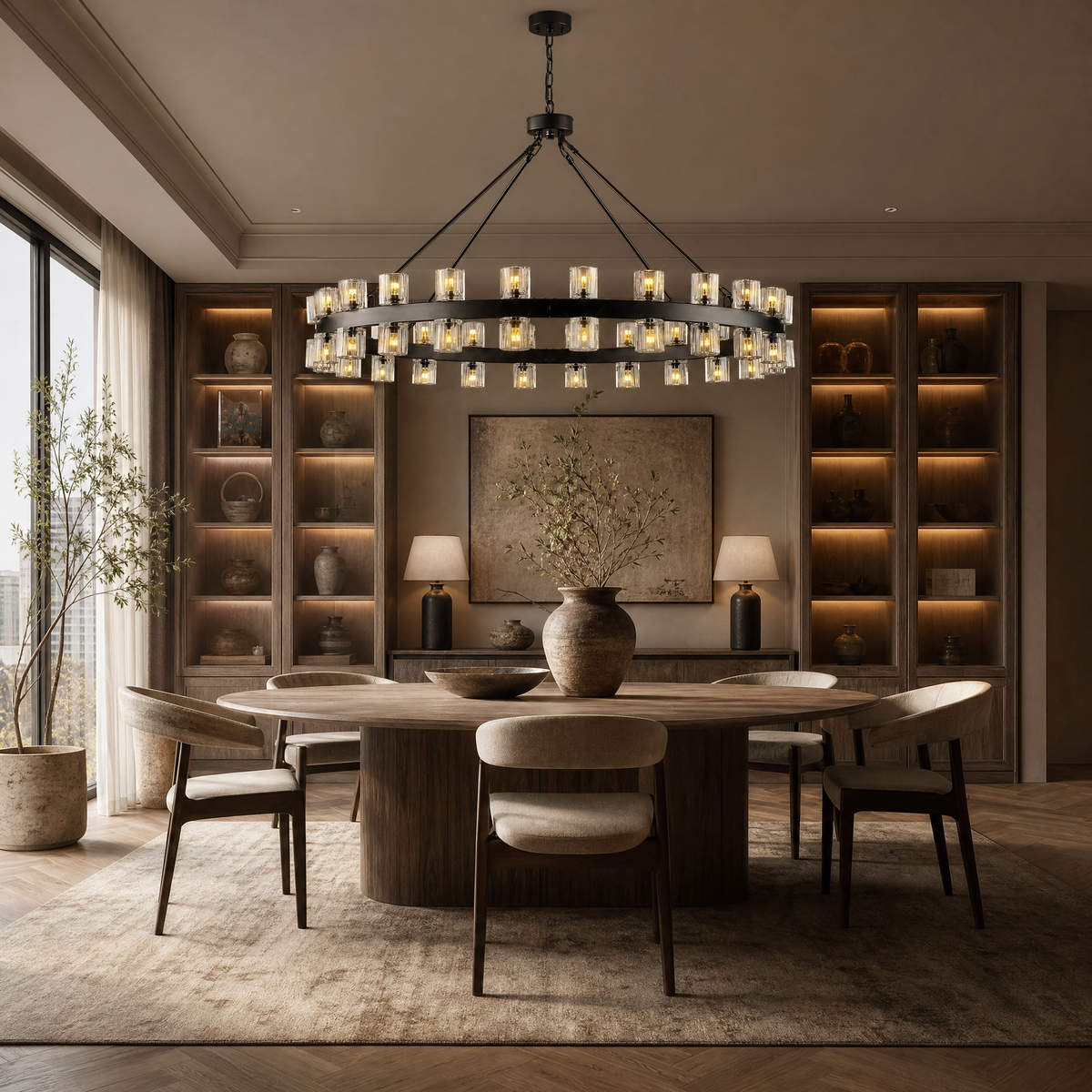 14-Light Marble Bead-shaped Staircase Light - Bronze