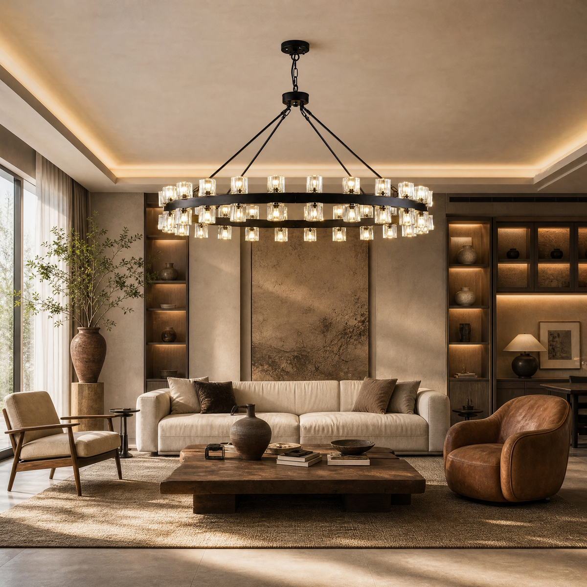 14-Light Marble Bead-shaped Staircase Light - Bronze